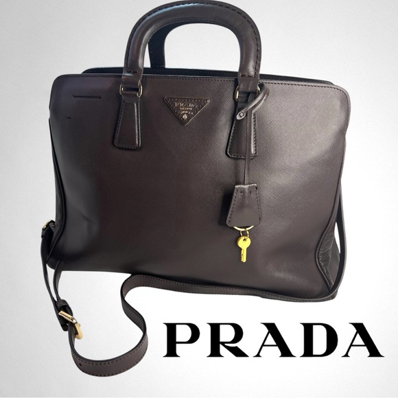 PRADA 
Saffiano Lux Large Tote Cocoa Brown - Picture 2 of 16